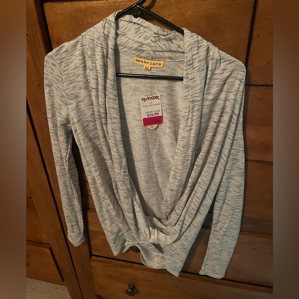 Mesh+Lace Long Sleeve Top BNWT